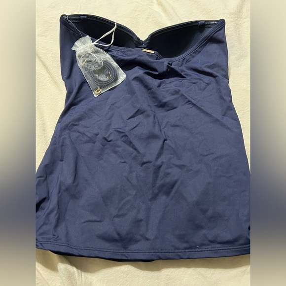 NWT Anne Cole Tummy control Tibe top swimsuit -Small Navy Blue - Picture 7 of 7
